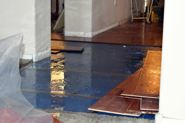 Professional Burst Pipe Water Damage technician working in Kent, OH